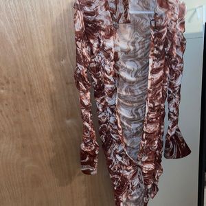 Button long sleeve dress